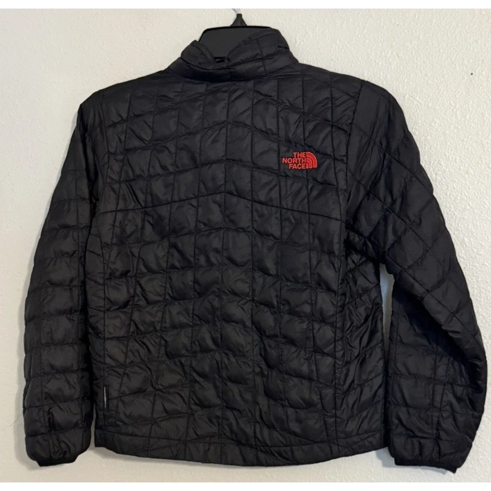 The North Face Jacket Boys Black ThermoBall Puffer Full Zip Outdoor SMALL 7/8